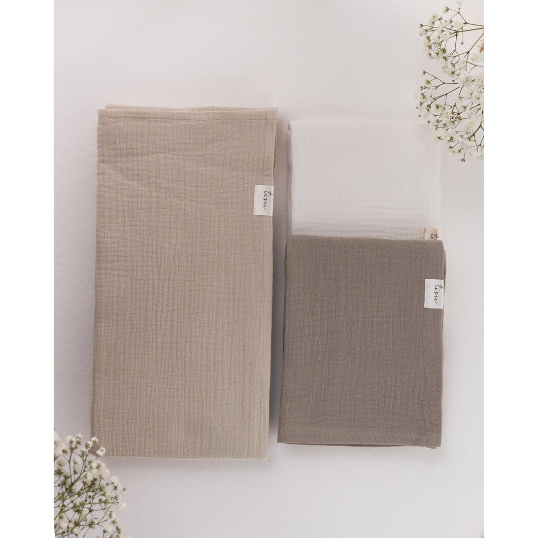 TISU harsopakkaus: harsoviltti Oat Beige + 2-pack